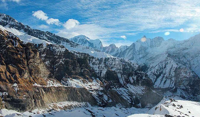 mountains in the Annapurna Circuit, Nepal