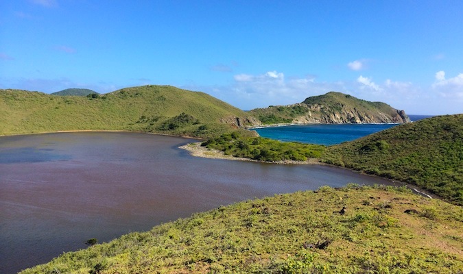 The tiny, deserted Salt Island in the Virgin Islands