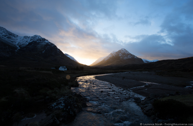 Photograph of a river and mountain