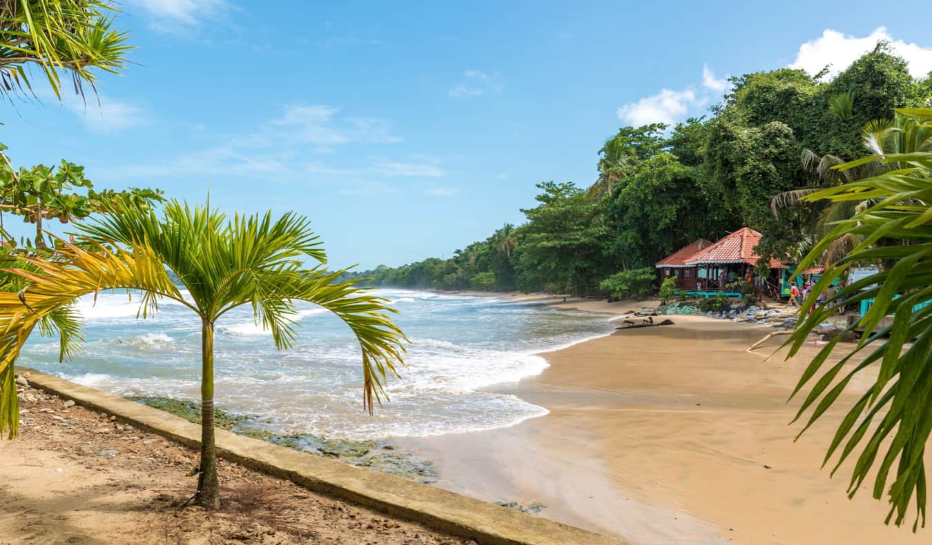 The beautiful coast of Cahuita in Costa Rica