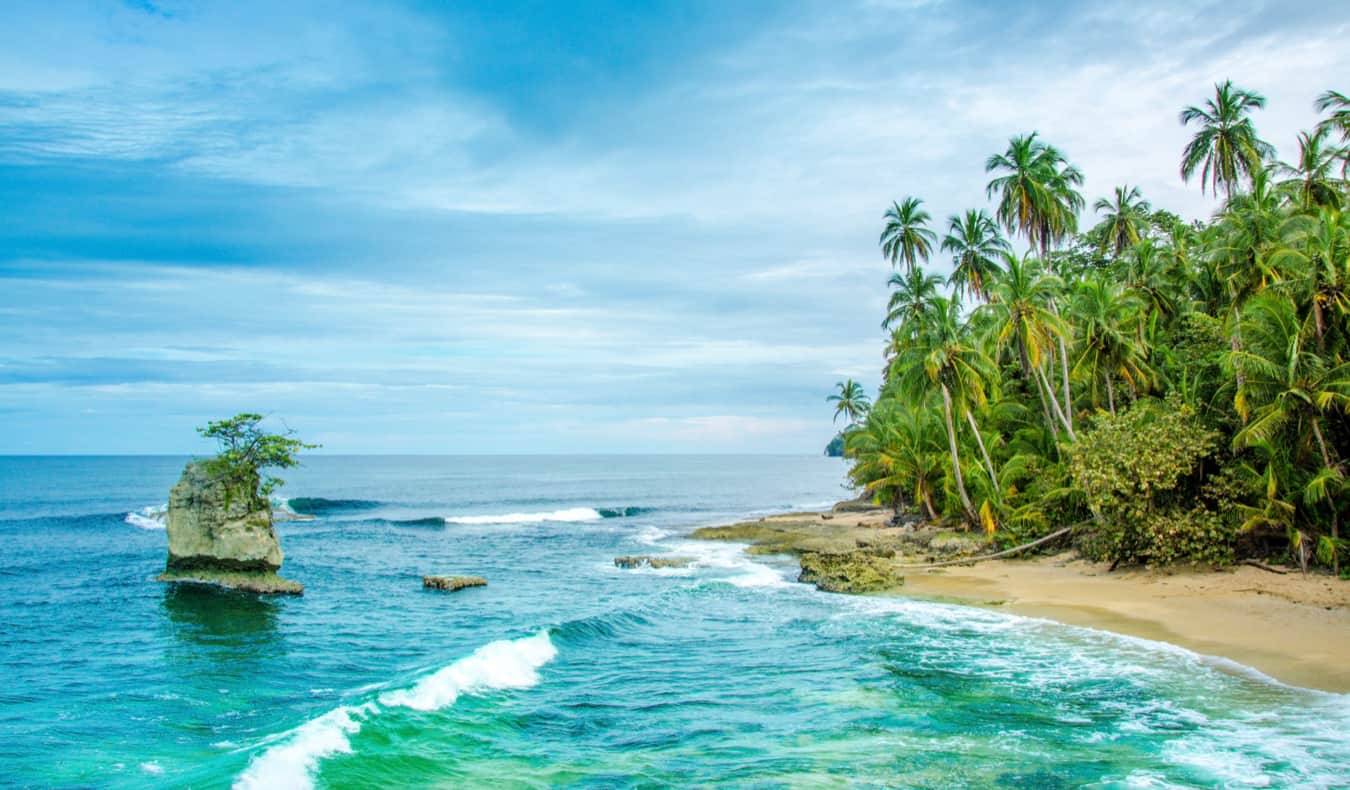 The beautiful, rugged coast of Manzaillo in Costa Rica