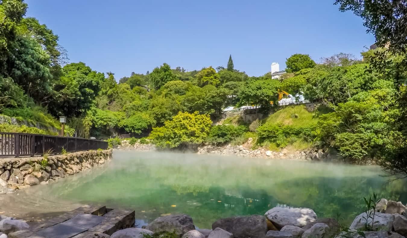 the Beitou Hot Springs just outside Taipei, Taiwan