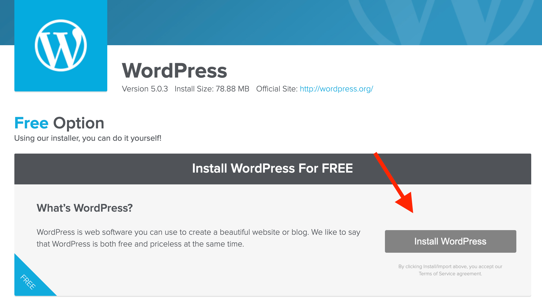 Install WordPress