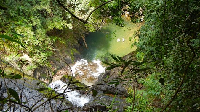 pool at the base of the waterfall