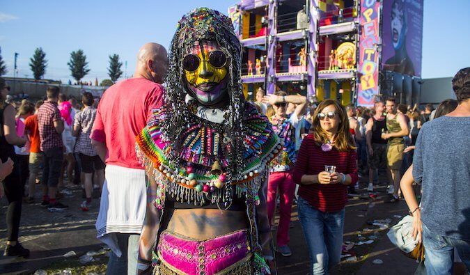 Someone at a LGBTQ festival