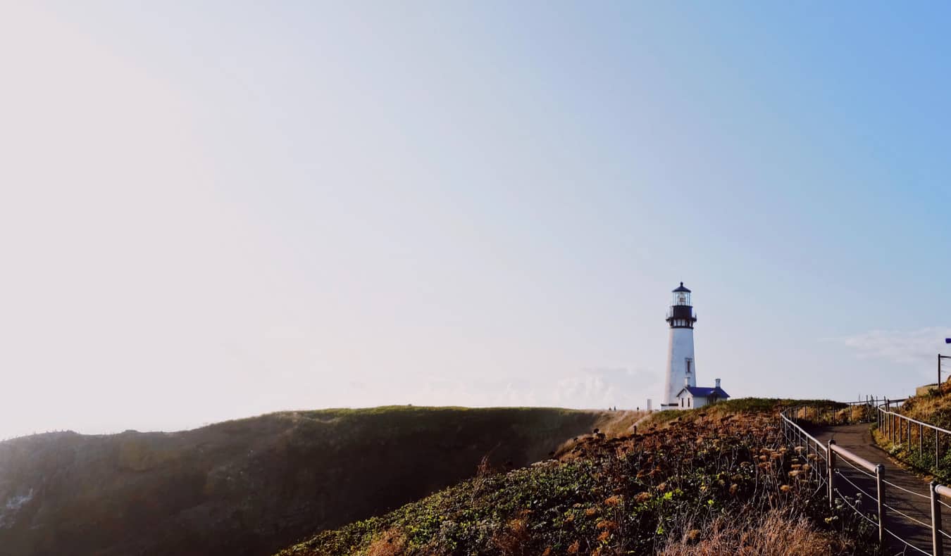 A lone lighthouse on the coast of Oregon, USA