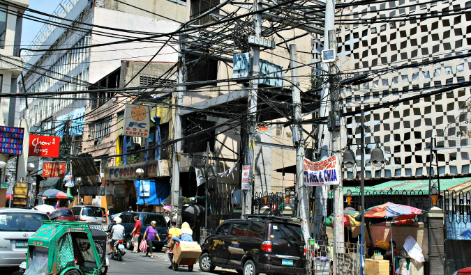 busy Manila, a sprawling city in the Philippines