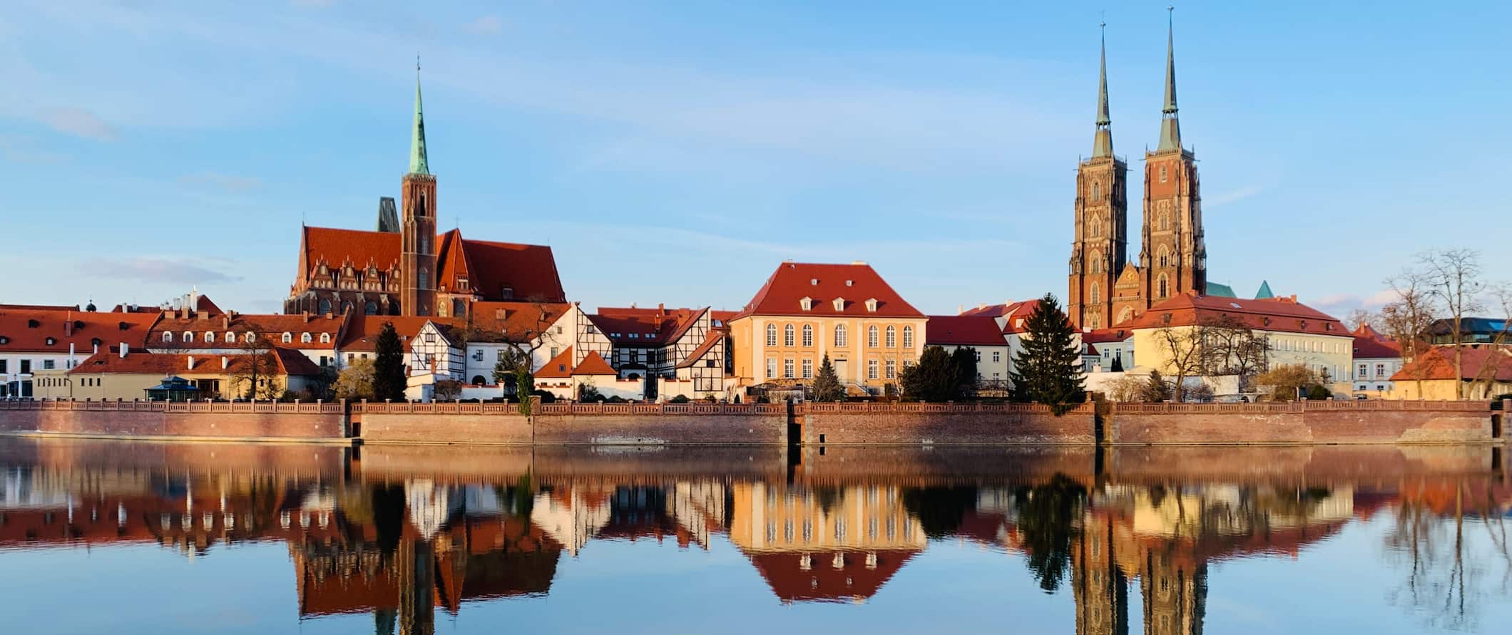 view of Krakow's waterfront, Poland