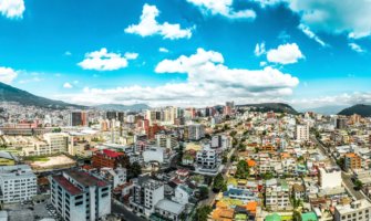 The view overlooking Quito, Ecuador