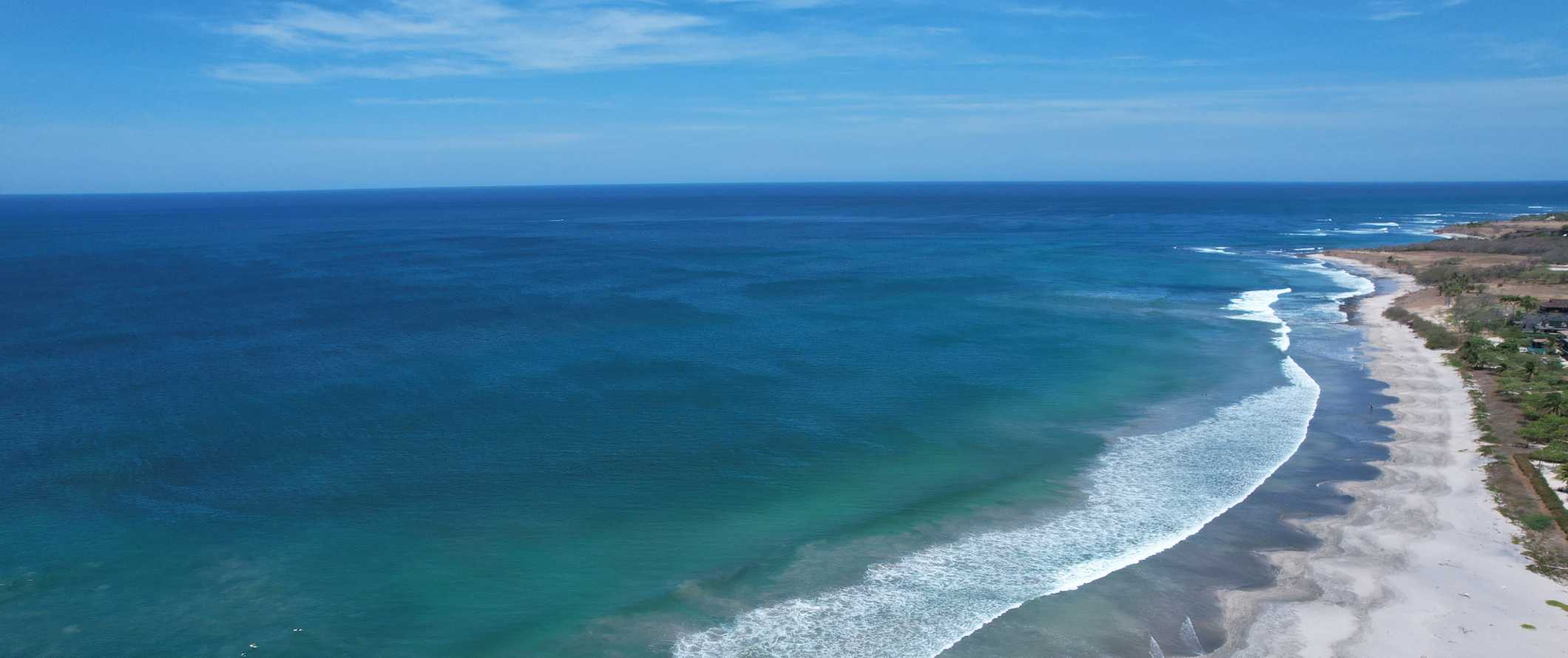 Aerial view of the Playa Tamarindo in Costa Rica