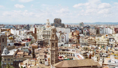 The historic skyline of Valencia, Spain